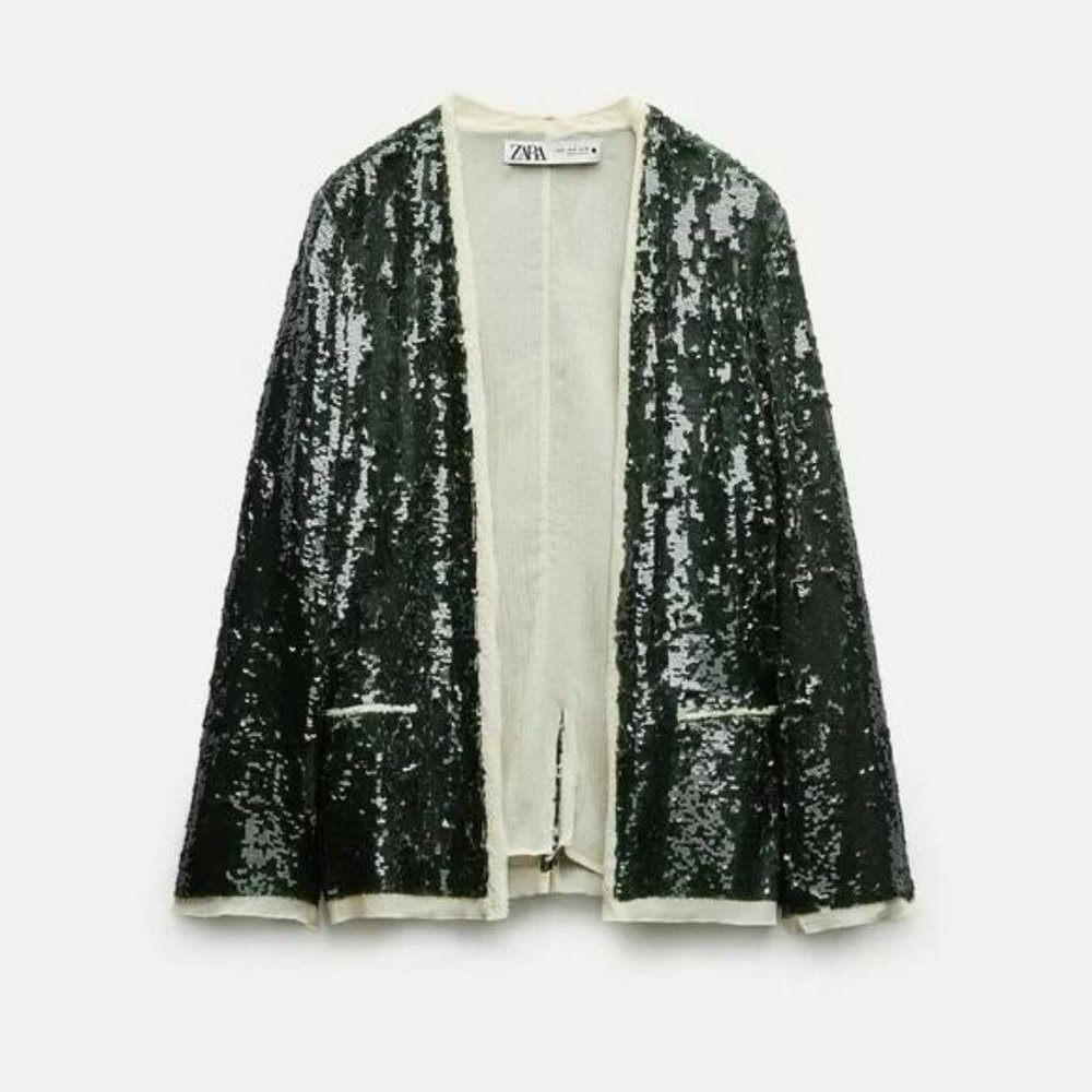 ZARA SEQUIN BLAZER ZW COLLECTION